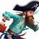 “A pirate running away with a computer, digital art” DALL-E
